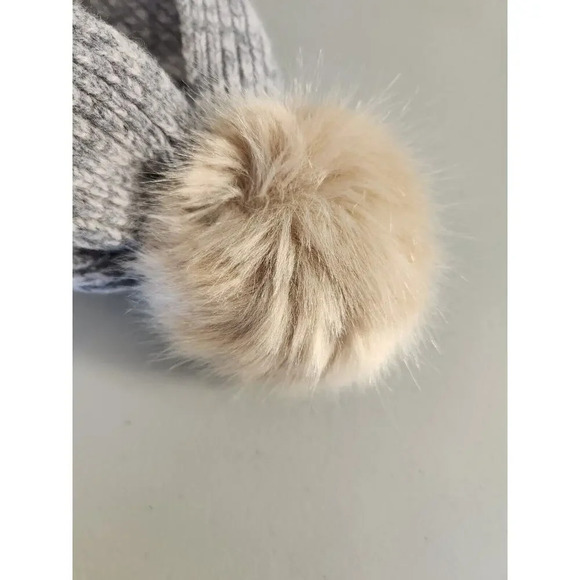 NWT PAUL SMITH Pom Pom Lambswool Scarf Grey 9'' x 66'' - Picture 7 of 11